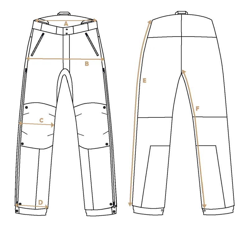 Paramo Enduro Tour Trousers Mens Size Guide