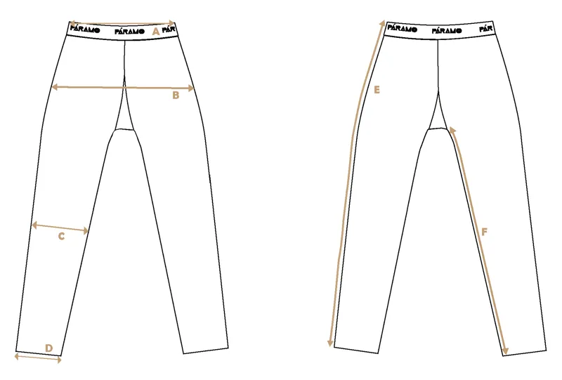 Paramo Long Janes Size Guide