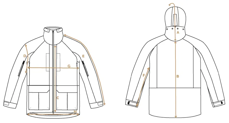 Paramo Pajaro Mens Size Guide