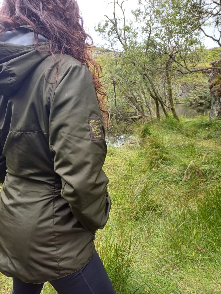 Ella looking at a secret swimming spot in Snowdonia North Wales