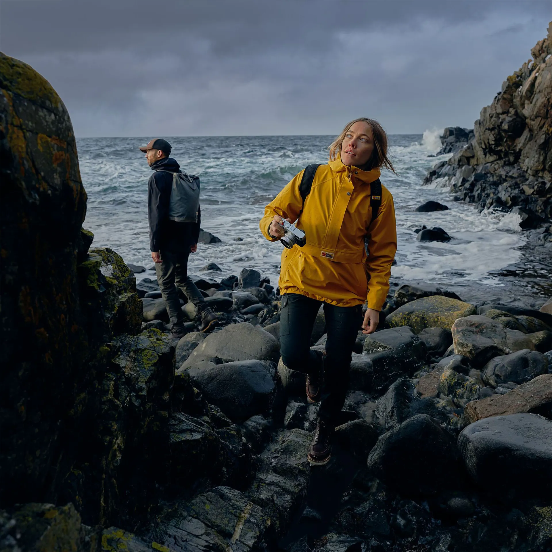 Veste Fjällräven Vardag Anorak Homme - Jaune - Randonnée Trekking - Neuf Avec étiquettes