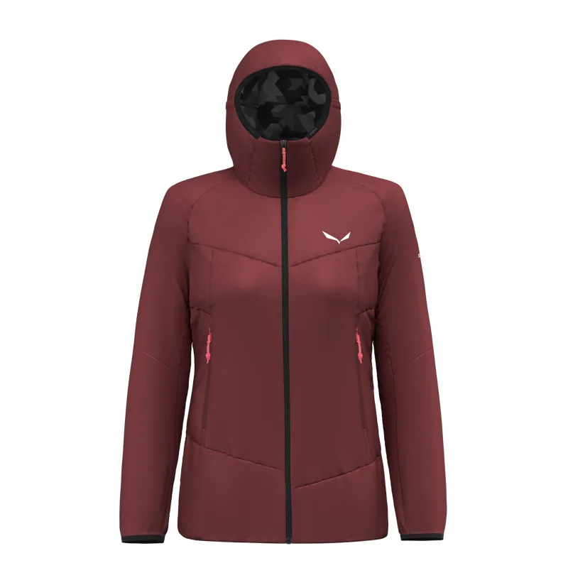 Salewa Ortles Tirolwool Stretch Hooded Jacket Women in Syrah