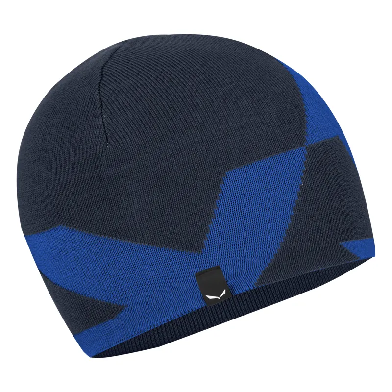 Salewa Pure Reversible Merino Beanie in Navy Blazer