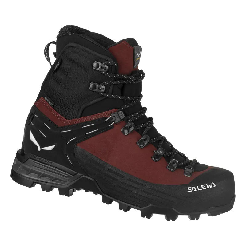 Salewa Ortles Ascent Mid GTX Boot Womens in Red Syrah/Black