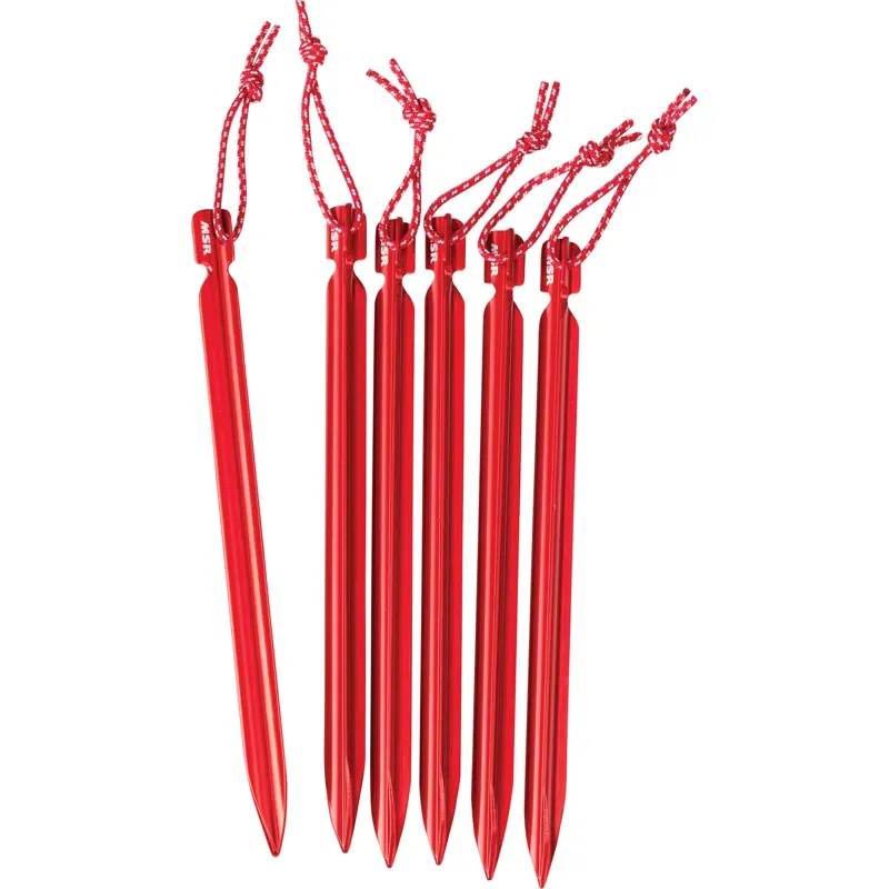 MSR Mini-Groundhog 6 Stake Kit in Red