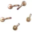 Crocs Jibbitz Summer Nostalgia Gold Ring 5 Pack