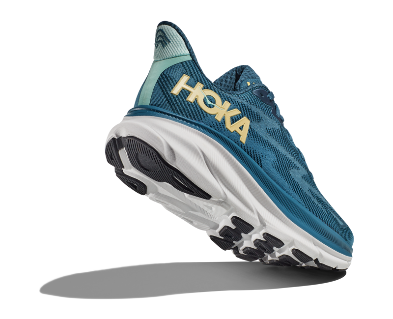Hoka Clifton 9 Road Running Shoe Mens in Midnight Ocean/Bluesteel-3