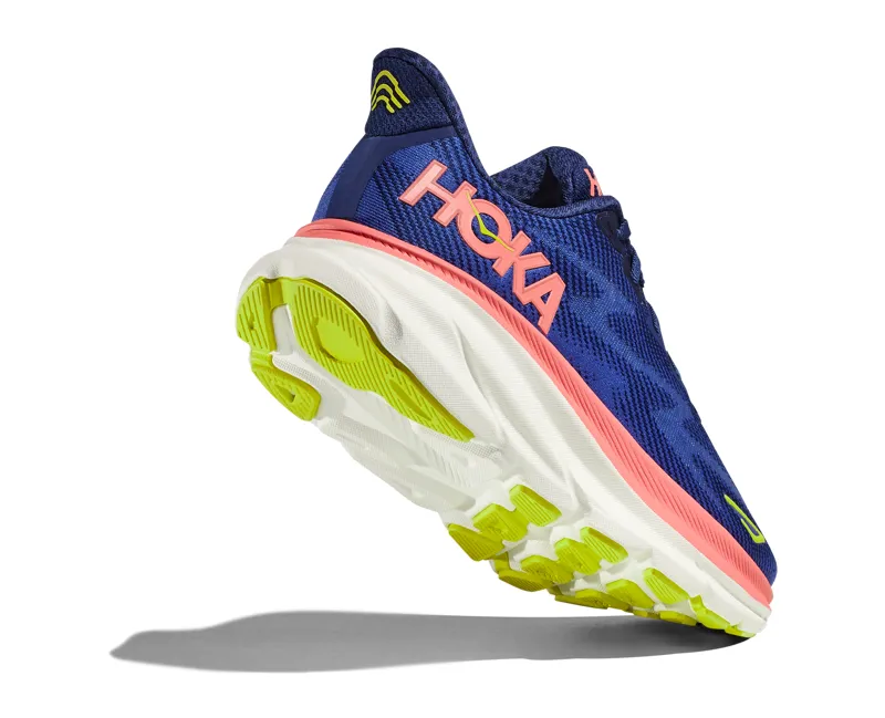 Hoka Clifton 9 Womens in Evening Sky/Coral-3