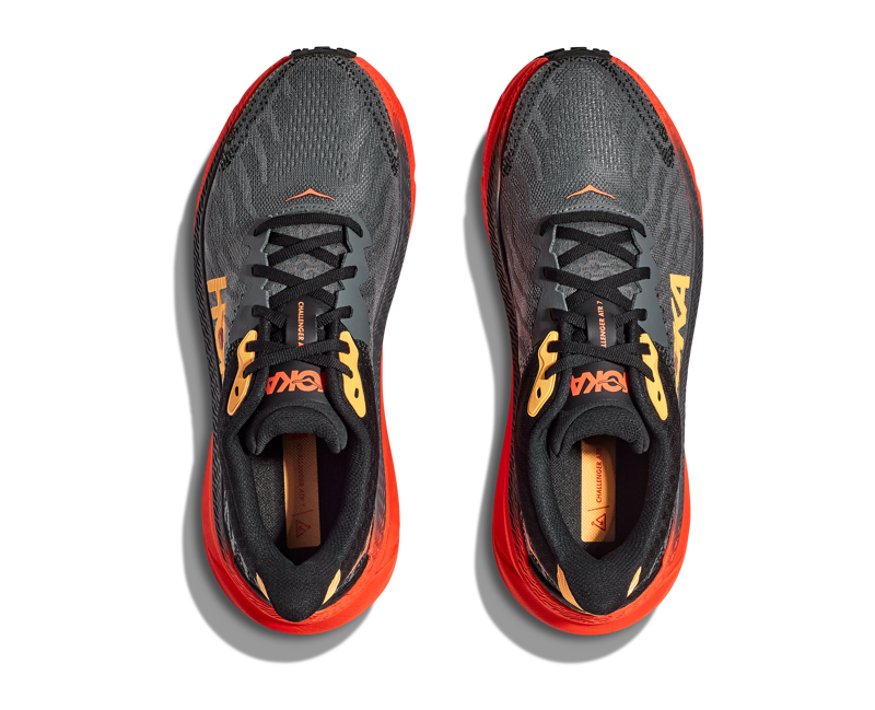 Hoka Challenger ATR 7 Trail Running Shoe Mens in Castlerock/Flame-1