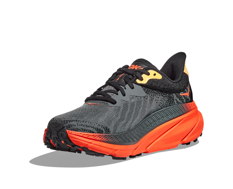 Hoka Challenger ATR 7 Trail Running Shoe Mens in Castlerock/Flame-2