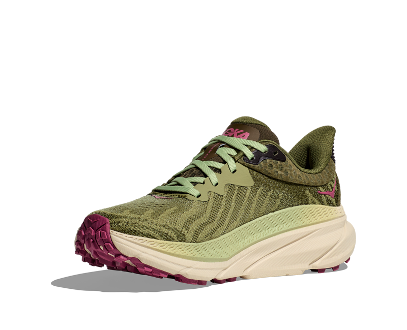Hoka Challenger ATR 7 Womens in Forest Floor/Beet Root-2