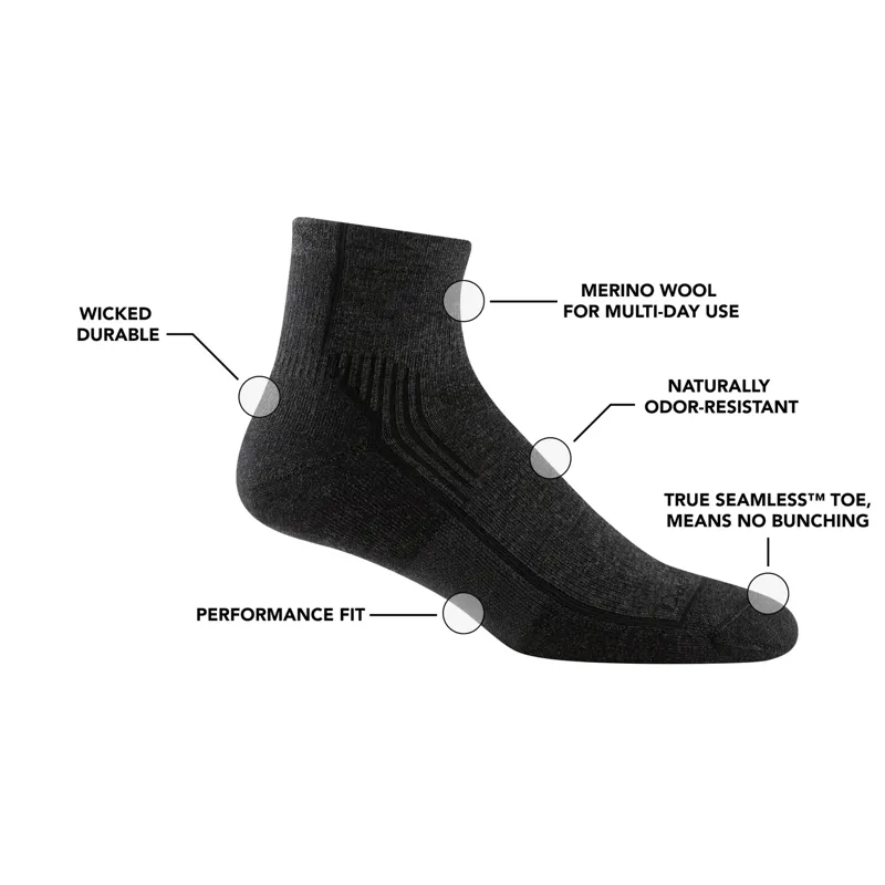 Darn Tough Hiker Quarter Midweight With Cushion Socks Mens in Chestnut-1