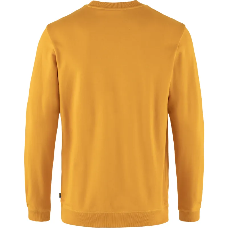 Fjallraven 1960 Logo Badge Sweater Mens in Mustard Yellow-1