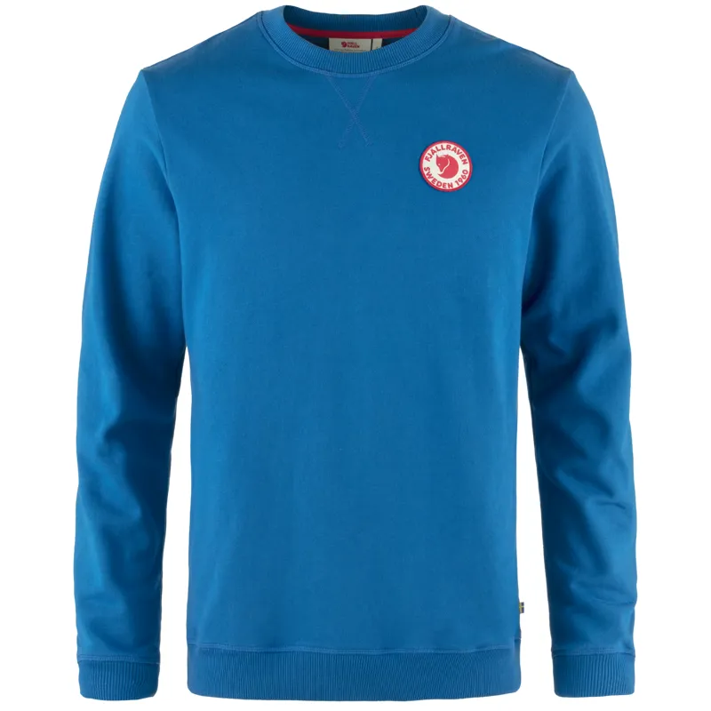Fjallraven 1960 Logo Badge Sweater Mens in Alpine Blue