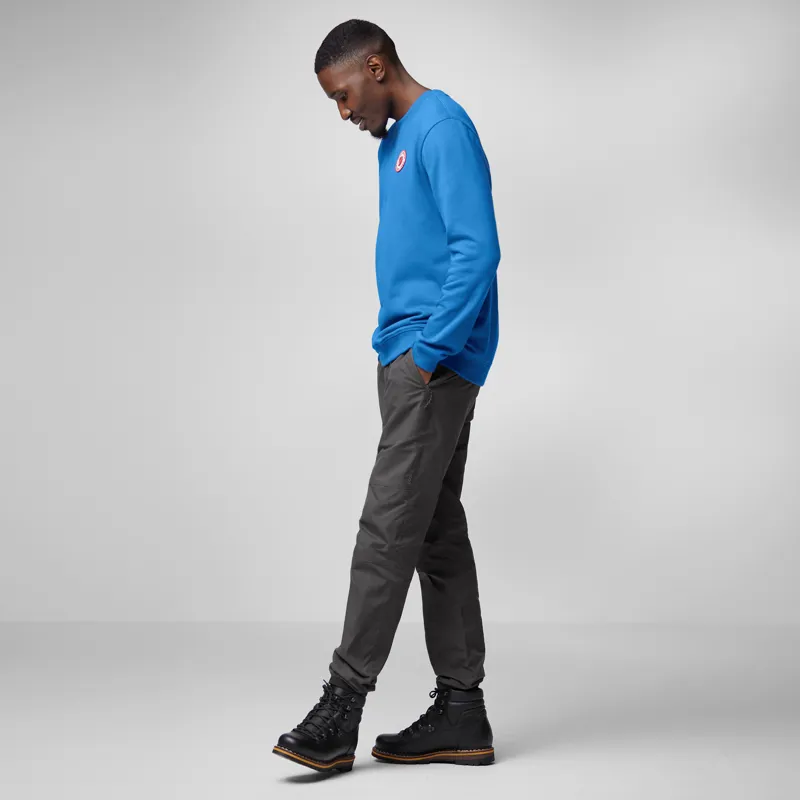 Fjallraven 1960 Logo Badge Sweater Mens in Alpine Blue-4