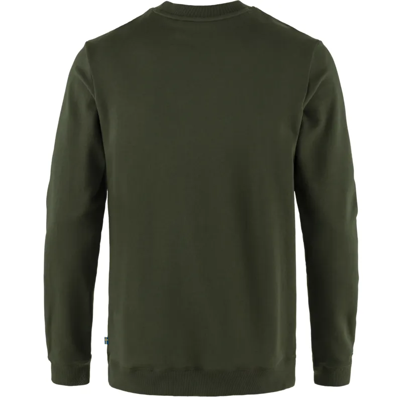 Fjallraven 1960 Logo Badge Sweater Mens in Deep Forest-1