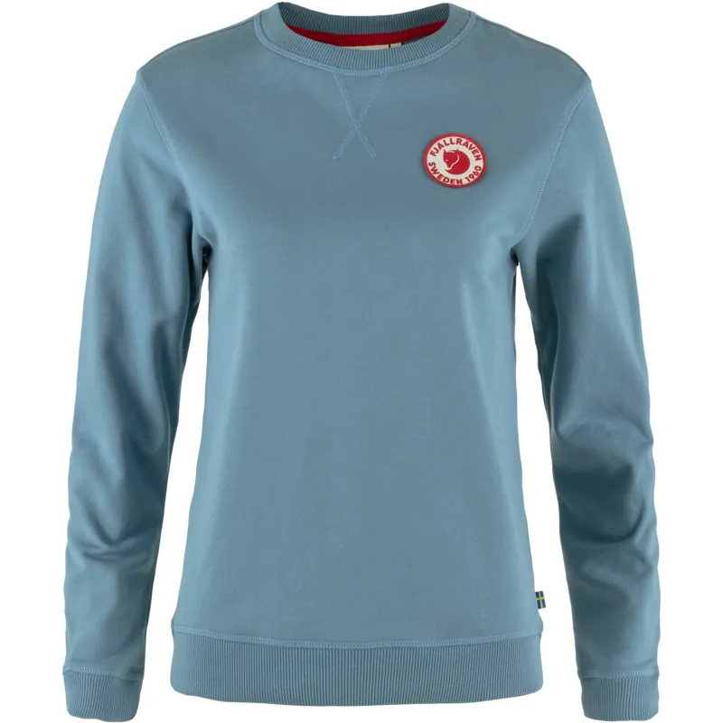Fjallraven 1960 Logo Badge Sweater Womens in Dawn Blue