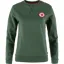 Fjallraven 1960 Logo Badge Sweater Womens in Deep Patina