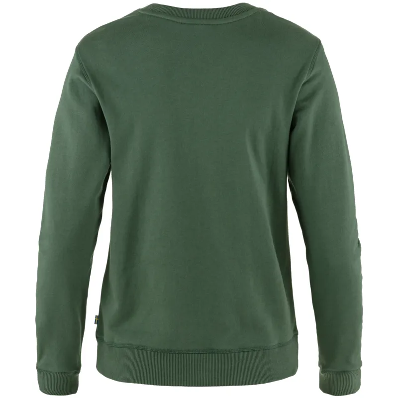 Fjallraven 1960 Logo Badge Sweater Womens in Deep Patina-1
