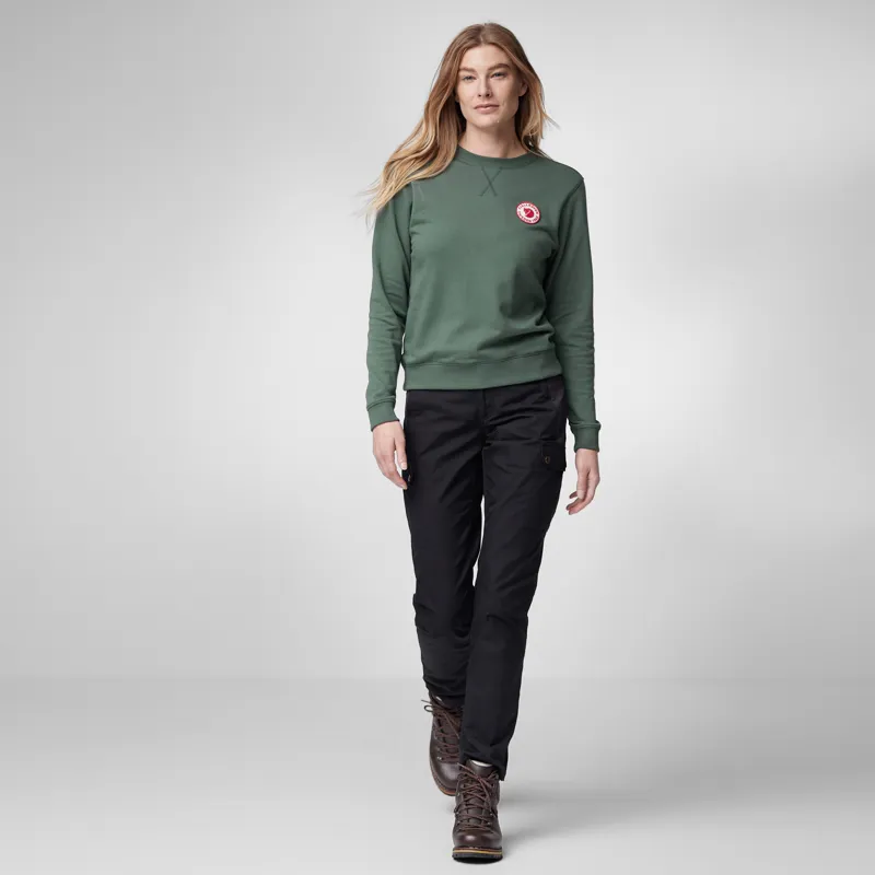 Fjallraven 1960 Logo Badge Sweater Womens in Dawn Blue-2