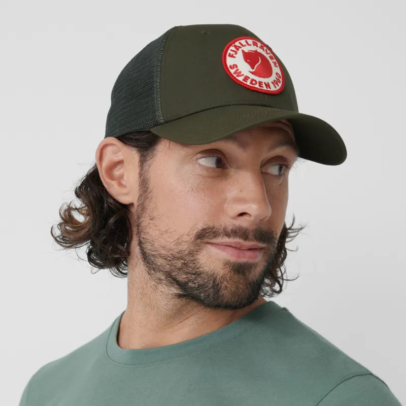 Fjallraven 1960 Logo Langtradarkeps Hat in Dusty Rose-3