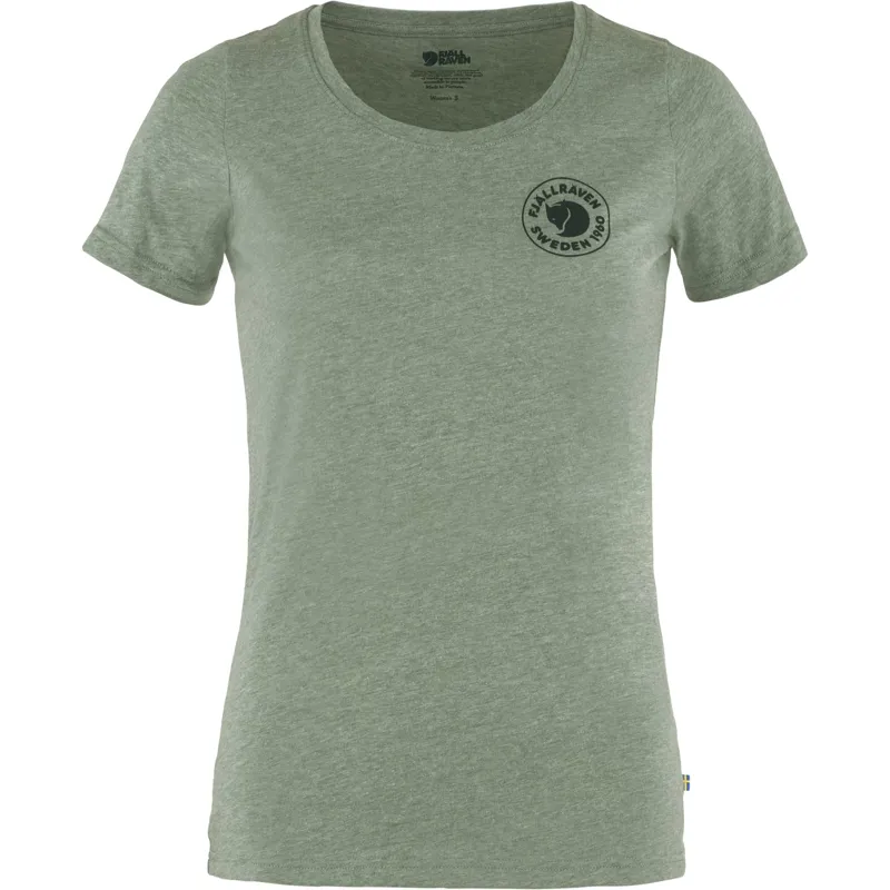 Fjallraven 1960 Logo T-Shirt Womens in Patina Green-Melange
