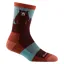 Darn Tough Bear Town Micro Crew Lightweight With Cushion Socks Womens in Burgundy