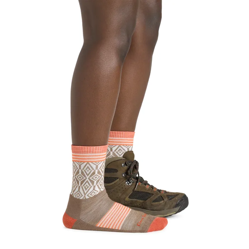 Darn Tough Sobo Micro Crew Lightweight With Cushion Socks Womens in Bark-1