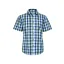 Weird Fish Judd Short Sleeve Check Shirt in Blue Surf