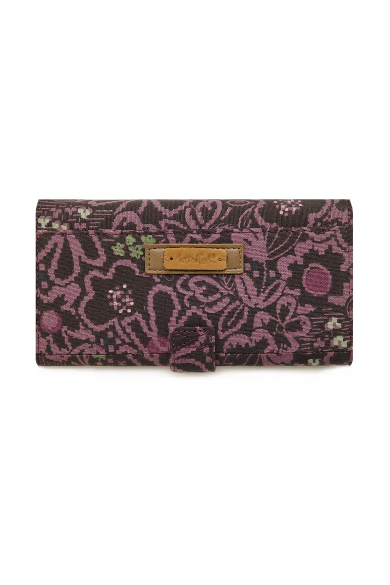 Weird Fish Corby Printed Purse in Aubergine-4