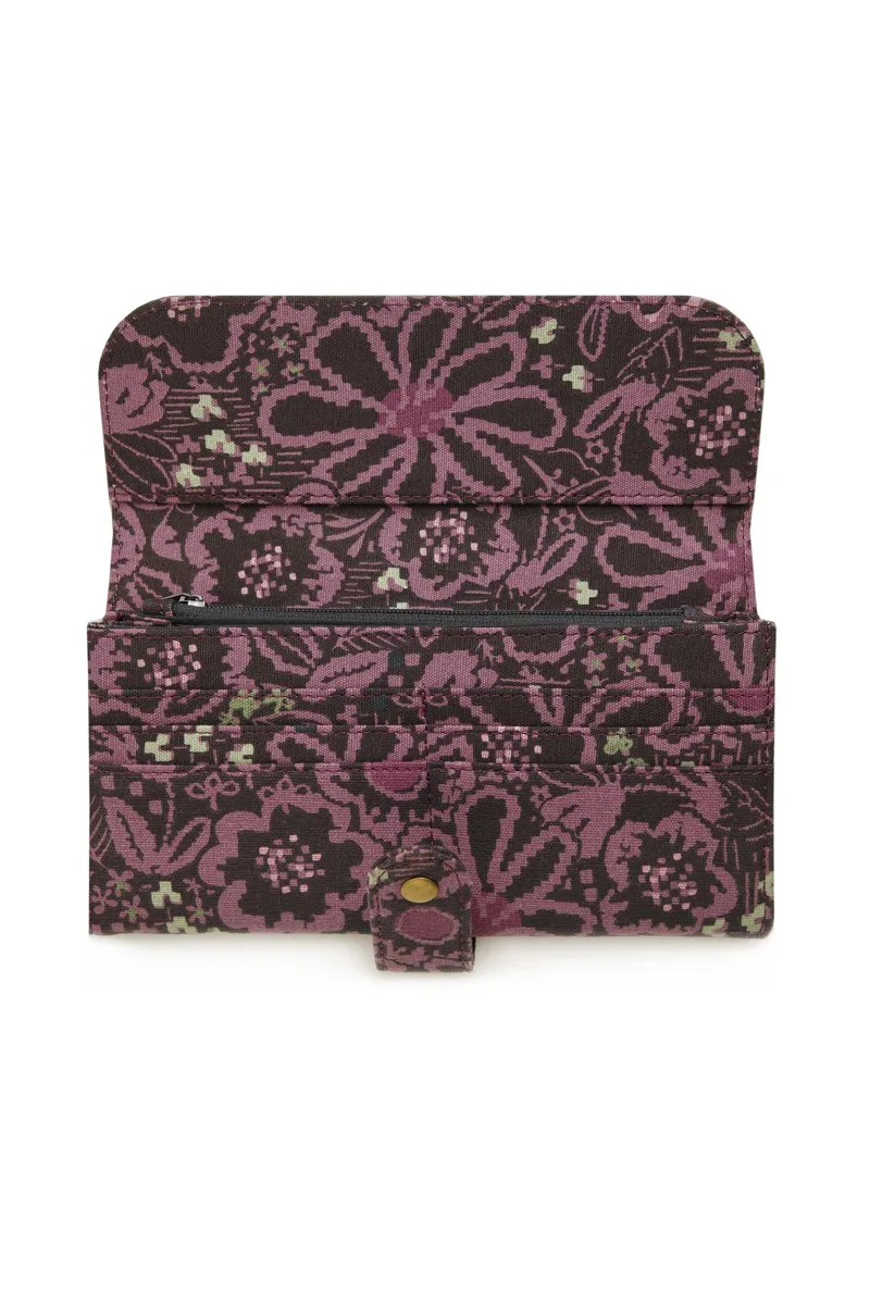 Weird Fish Corby Printed Purse in Aubergine-2