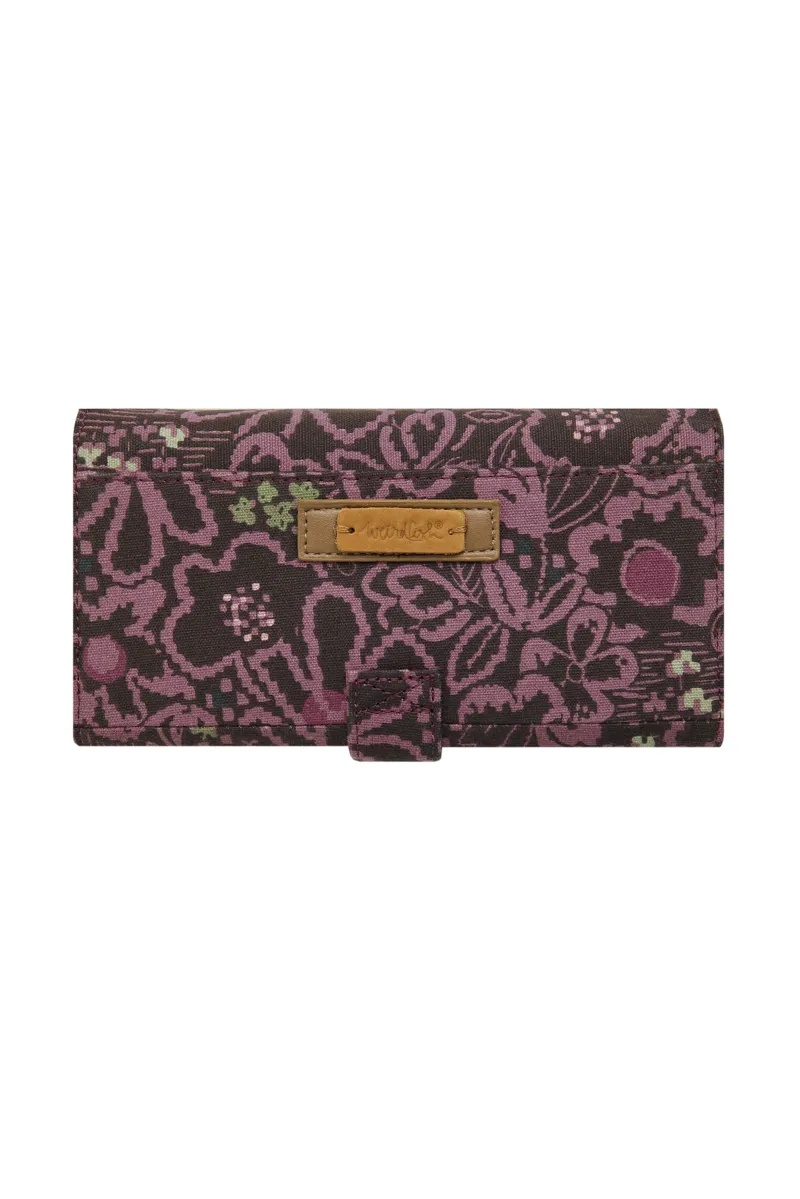 Weird Fish Corby Printed Purse in Aubergine