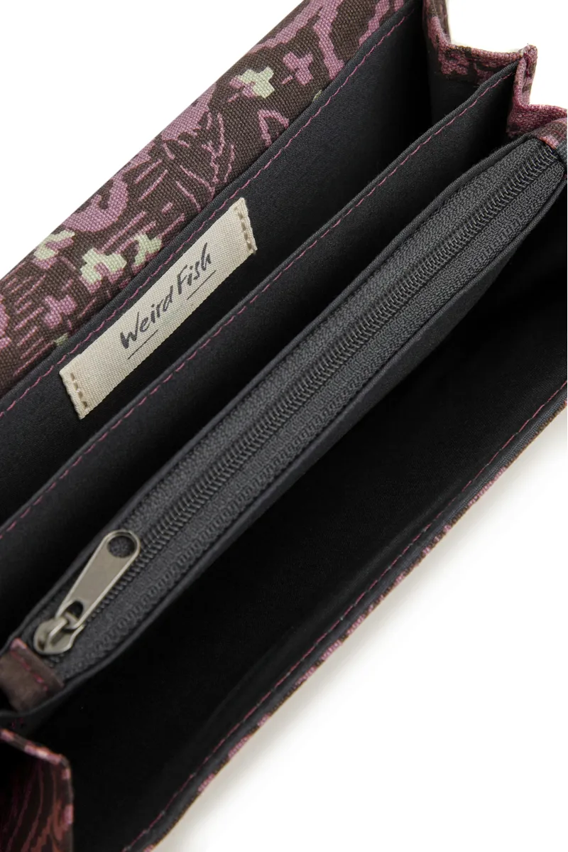 Weird Fish Corby Printed Purse in Aubergine-3
