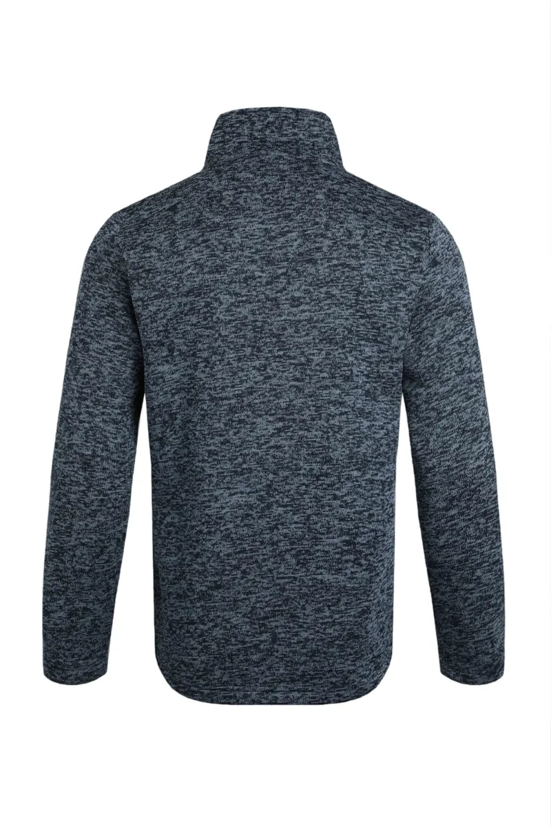 Weird Fish Seataller Recycled Fake Knit Rib Fleece Mens in Navy-1