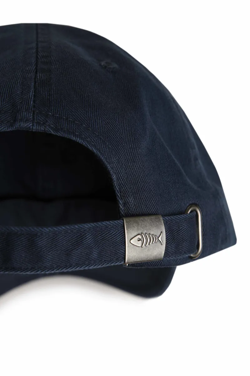 Weird Fish Scarfell Washed Branded Cap Unisex in Navy-3