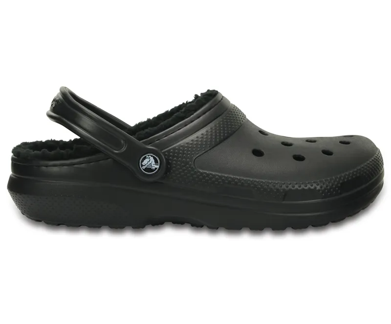 Crocs Unisex Classic Lined Clog in Black/Black