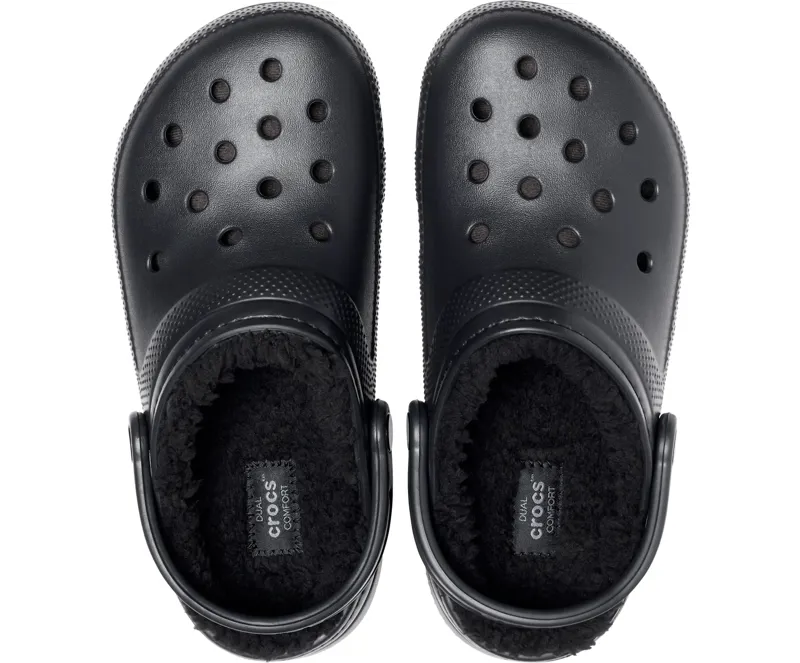 Crocs Unisex Classic Lined Clog in Black/Black-2