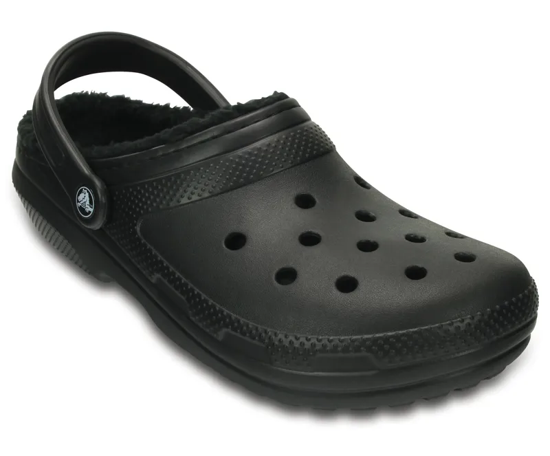 Crocs Unisex Classic Lined Clog in Black/Black-4