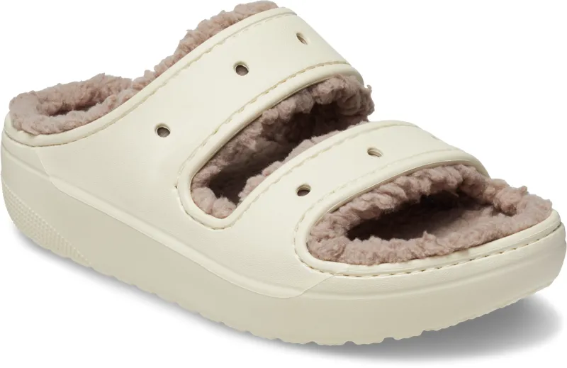 Crocs Cozzzy Sandal in Bone Mushroom-4