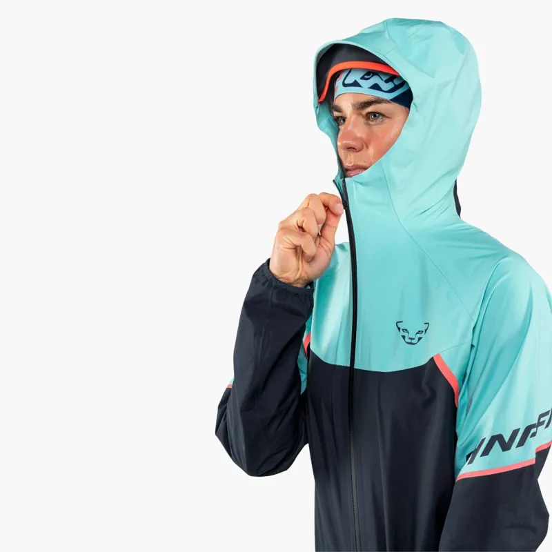 Dynafit Alpine GTX Waterproof Running Jacket Womens in Blue-3