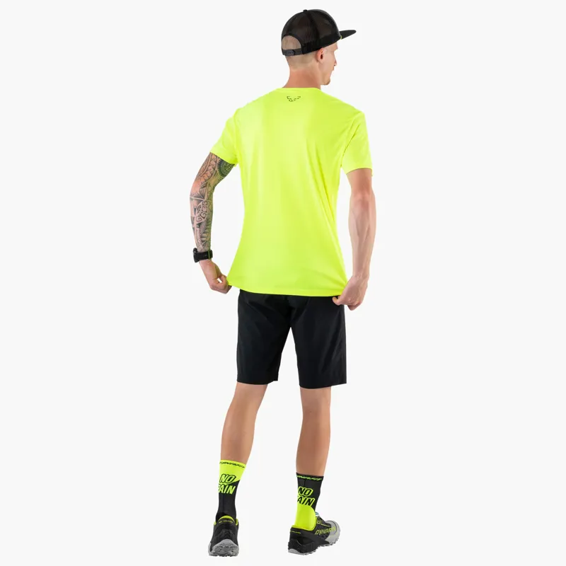 Dynafit No Pain No Gain Socks Unisex in Neon Yellow Black Out-4