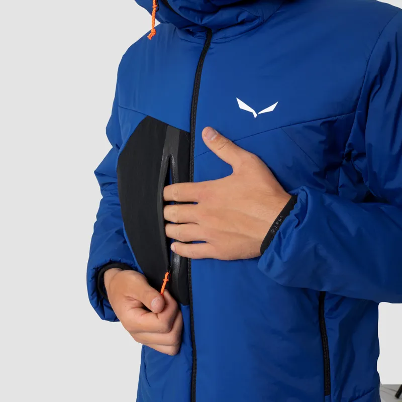 Salewa Ortles Tirolwool Stretch Hooded Jacket Mens in Electric-2