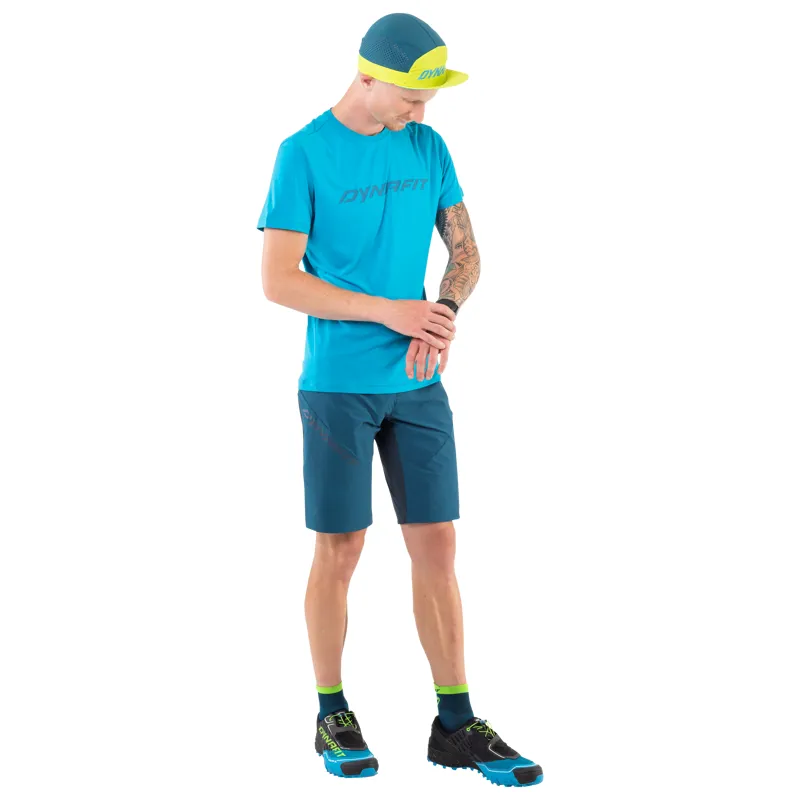 Dynafit Traverse 2 Short Sleeve T-Shirt Mens in Storm Blue-2