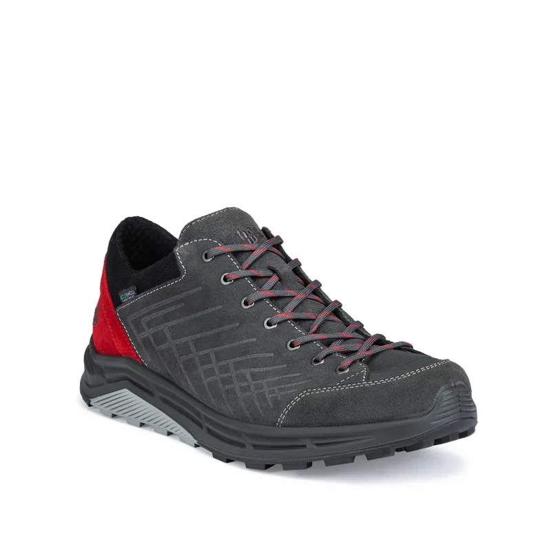Hanwag Coastrock Low ES Mens in Asphalt/Red-2