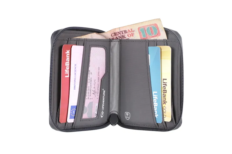 Lifeventure RFiD Bi-Fold Wallet Recycled in Grey-3