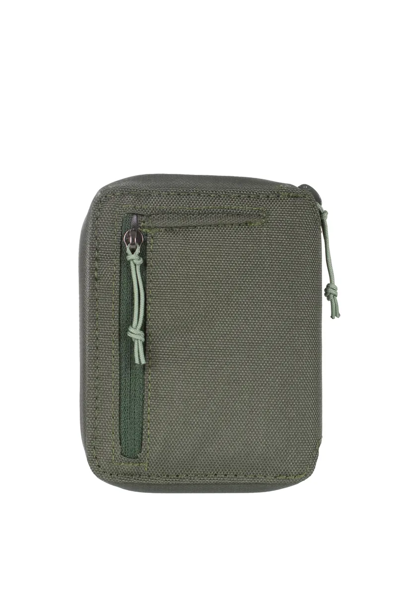 Lifeventure RFiD Bi-Fold Wallet Recycled in Olive-1