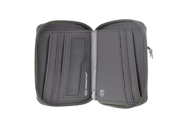 Lifeventure RFiD Bi-Fold Wallet Recycled in Olive-2