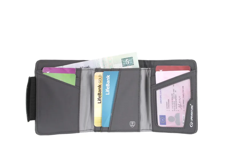 Lifeventure RFID Wallet Recycled in Grey-3