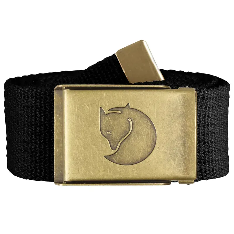 Fjallraven Canvas Brass Belt 4cm in Black