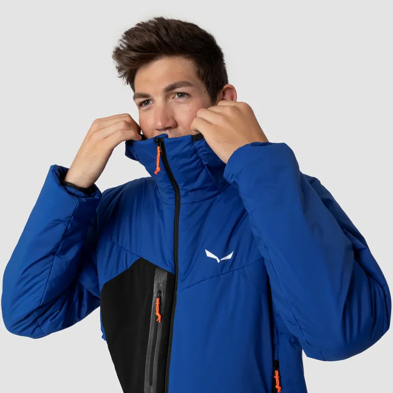 Salewa Ortles Tirolwool Stretch Hooded Jacket Mens in Electric-5
